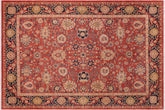 8x10 hand knotted Persian rug in rose and blue - Istanbul Denae