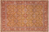 8x10 hand knotted Persian rug in gold and rust - Istanbul Olga