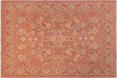 8x10 hand knotted Persian rug in brown and green - Istanbul Leona