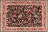 10x14 hand knotted geometric wool rug in black and blue - Tribal Ziegler Mireille