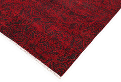 handmade Modern Kafkaz Red Charcoal Hand Knotted RECTANGLE 100% WOOL area rug 6' x 9'