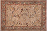 8x10 hand knotted Persian rug in tan and green - Istanbul Felicia