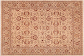 8x10 hand knotted Persian rug in beige and gold - Istanbul Sonia