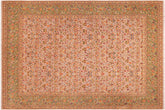 8x10 hand knotted Persian rug in gray and green - Istanbul Misty