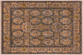 8x10 hand knotted Persian rug in gray - Istanbul Mae