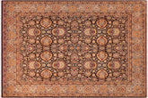 8x10 hand knotted Persian rug in brown and gray - Istanbul Katrina