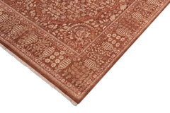 handmade Traditional Tajdar Brown Brown Hand Knotted RECTANGLE 100% WOOL area rug 8x10