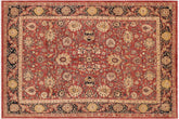9x12 hand knotted Ziegler wool rug in orange and blue - Chic Ziegler Darcel