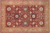 10x13 hand knotted Ziegler wool rug in brown and tan - Oriental Ziegler Ada