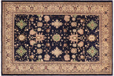 9x12 hand knotted Ziegler wool rug in blue and beige - Chic Ziegler Margueri