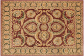 9x12 hand knotted Ziegler wool rug in brown and green - Bohemian Ziegler Harriet