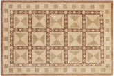 9x12 hand knotted modern wool rug in beige and brown - Modern Angie
