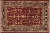 10x13 hand knotted Ziegler wool rug in red and blue - Chic Ziegler Lola