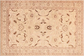 10x13 hand knotted Ziegler wool rug in beige and brown - Chic Ziegler Juana