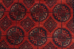 handmade Tribal Biljik Khal Mohammadi Drk. Red Black Hand Knotted RECTANGLE 100% WOOL area rug 4x6