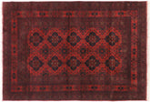 handmade Geometric Khal Muhamm Drk. Red Black Hand Knotted RECTANGLE 100% WOOL area rug 4' x 7'