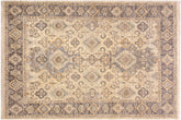 6x7 hand knotted Ziegler wool rug in blue and gray - Bohemian Ziegler Avis