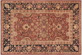 10x14 hand knotted Ziegler wool rug in rust and blue - Chic Ziegler Hannah