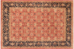 handmade Transitional Kafkaz Red Blue Hand Knotted RECTANGLE 100% WOOL area rug 10' x 13'