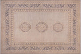 9x12 hand knotted Ziegler wool rug in gray - Boho Chic Ziegler Bernardi