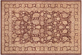 10x14 hand knotted Ziegler wool rug in brown and beige - Bohemian Ziegler Shelia