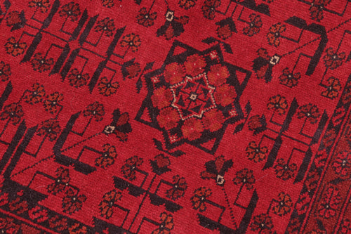 handmade Tribal Biljik Khal Mohammadi Red Black Hand Knotted RECTANGLE 100% WOOL area rug 5x6