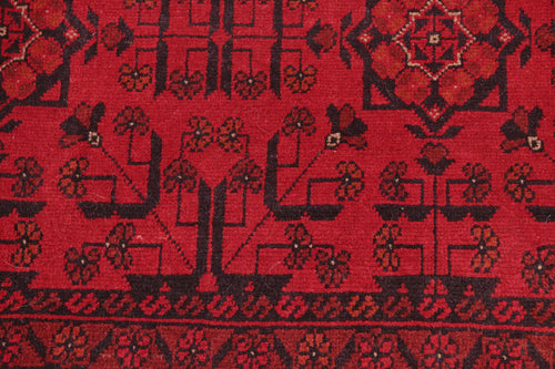 handmade Tribal Biljik Khal Mohammadi Red Black Hand Knotted RECTANGLE 100% WOOL area rug 5x6