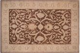 10x15 hand knotted Ziegler wool rug in dark brwon and tan - Classic Ziegler Lynne