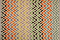 handmade Modern Kilim Ivory Black Hand-Woven RECTANGLE 100% WOOL area rug 9x11