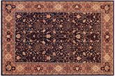 10x14 hand knotted Ziegler wool rug in blue and brown - Chic Ziegler Erma