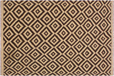 4x7 hand woven Turkish Flat Weave Kilim wool rug in beige and brown - Modern Turkish Britany