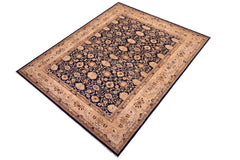 handmade Transitional Kafkaz Drk. Blue Tan Hand Knotted RECTANGLE 100% WOOL area rug 10' x 14'