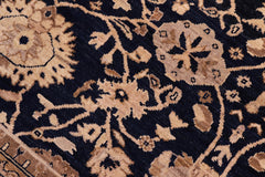 handmade Transitional Kafkaz Drk. Blue Tan Hand Knotted RECTANGLE 100% WOOL area rug 10' x 14'