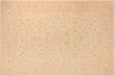 10x13 hand knotted Ziegler wool rug in beige and gold - Bohemian Ziegler Pat