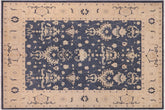 9x12 hand knotted Ziegler wool rug in gray and beige - Bohemian Ziegler Cassandr Bluish