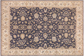 10x14 hand knotted transitional wool rug in gray and ivory - Bohemian Cassidy
