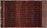 handmade Geometric Balouchi Red Blue Hand Knotted RECTANGLE 100% WOOL area rug 2x3