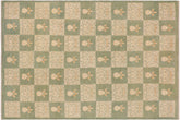 handmade Modern Kafkaz Green Beige Hand Knotted RECTANGLE 100% WOOL area rug 10' x 13'