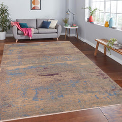 handmade Modern Kafkaz Grey Blue Hand Knotted RECTANGLE 100% WOOL area rug 10' x 14'