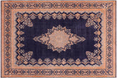 handmade Vintage Vintage Blue Brown Hand Knotted RECTANGLE 100% WOOL area rug 10' x 13'