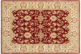 4x6 hand knotted Ziegler wool rug in red and ivory - Classic Ziegler Sowell