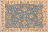 9x12 hand knotted Ziegler wool rug in blue and ivory - Classic Ziegler Spradlin