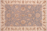 6x9 hand knotted Ziegler wool rug in gray and beige - Oriental Ziegler Sprague