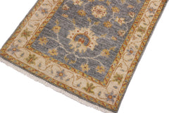 handmade Traditional Kafkaz Grey Red Hand Knotted RECTANGLE 100% WOOL area rug 2x3