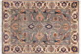 2x3 hand knotted Ziegler wool rug in gray and ivory - Oriental Ziegler Stclair