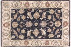 Bohemian Ziegler Steadman Grey/Ivory Hand Knotted Wool Rug - 2'0'' x 2'11''