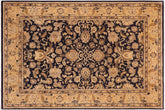 10x13 hand knotted Ziegler wool rug in blue and tan - Chic Ziegler Doreen