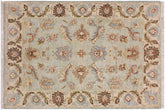2x3 hand knotted Ziegler wool rug in blue and ivory - Chic Ziegler Sterling