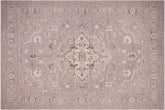 10x14 hand knotted Ziegler wool rug in beige - Boho Chic Ziegler Suarez