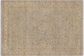 4x6 hand knotted transitional wool rug in gray and beige - Oriental Magdalen
